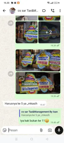 Testimonial Papan Bunga sukatali